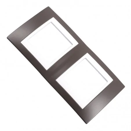 Ramki-instalacyjne - unica viva brązowa ramka na kontakty podwójna mgu6.004.871 schneider electric umbra kakaowa 