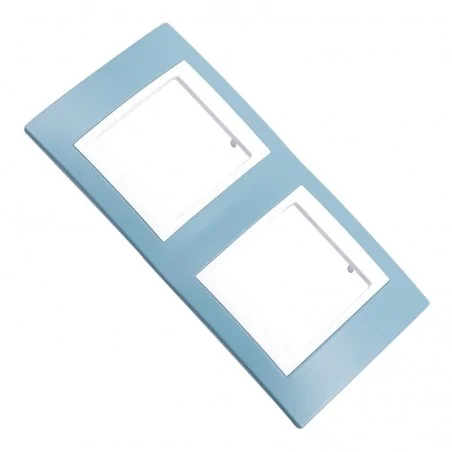 Ramki-instalacyjne - unica viva błękitna ramka na 2 gniazda v6.004.873 schneider electric 
