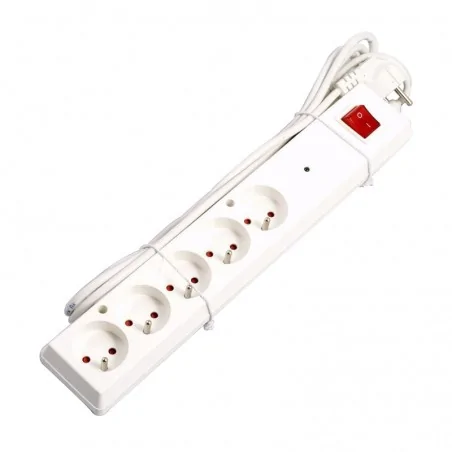 Listwy-zasilajace - przedłużacz przepięciowy biały 5 gniazd z przewodem 3 m jonex ps-5p 