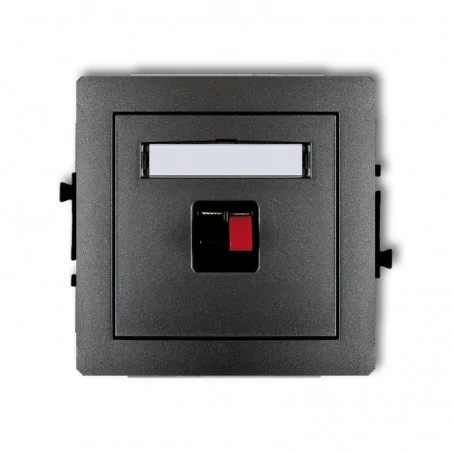 Gniazda-glosnikowe - grafitowe gniazdo głośnikowe 11dgg-1 deco karlik 