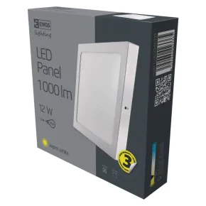 Plafony - oprawa led kwadratowa 12w ip20 ciepła biel emos - 1539061060 