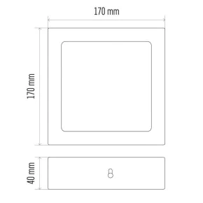 Plafony - oprawa led kwadratowa 12w ip20 ciepła biel emos - 1539061060 