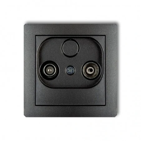 Gniazda-antenowe - mechanizm gniazda rtv przelotowego grafit 9db 11dg9p deco karlik 