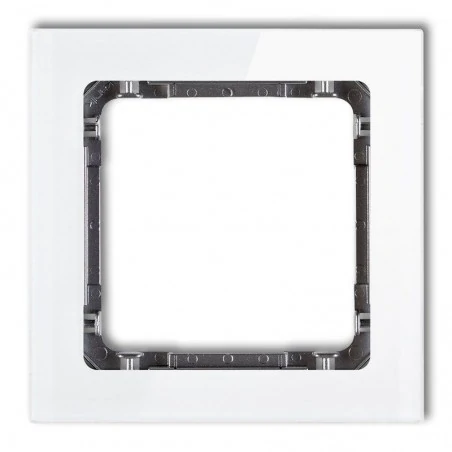 Ramki-pojedyncze - pojedyncza ramka biała/grafit efekt szkła 0-11-drs-1 deco karlik 