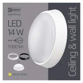 Plafony - oprawa led okrągła 14w ip54 ciepła biel emos - 1539071140 