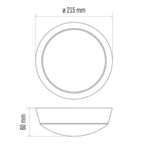 Plafony - oprawa led okrągła 14w ip54 ciepła biel emos - 1539071140 