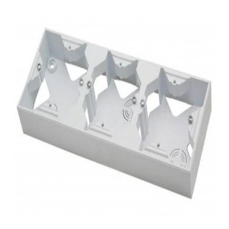 Puszki-natynkowe - potrójna puszka natynkowa biała pnp-3g/00 as ospel 