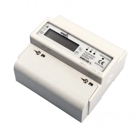 Liczniki-trojfazowe - liczniki zużycia energii elektrycznej trójfazowy bemko bm03b-l 20 (100) a 