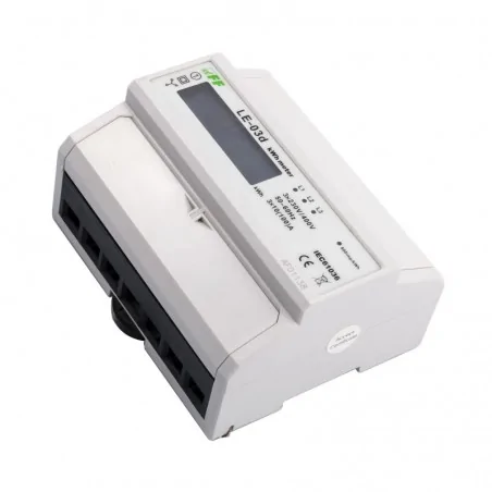 Liczniki-trojfazowe - licznik energii elektrycznej trójfazowy na szynę 100a le-03d f&f 