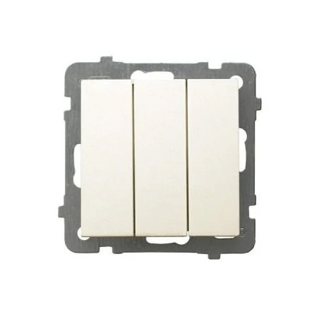 Wylaczniki-potrojne - potrójny włącznik ecru łp-13g/m/27 as ospel 