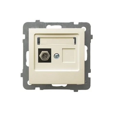 Gniazda-komputerowe - gniazdo komputerowe rj45 ecru 5e typu f gpk-1g/f/m/27 as ospel 