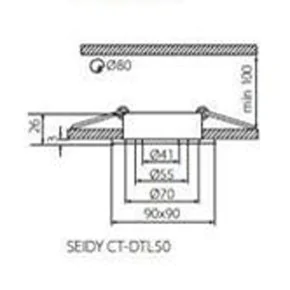 Oprawy-sufitowe - punktowa oprawa sufitowa max 50w biały mat seidy ct-dtl50-w/m kanlux 