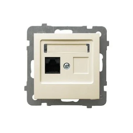 Gniazda-komputerowe - gniazdo komputerowe ecru rj45 5e gpk-1g/k/m/27 as ospel 