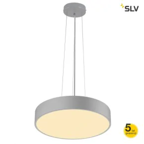 Plafony - lampa sufitowa ściemnialna medo led 40 3000k-4000k triac srebrno szara slv 