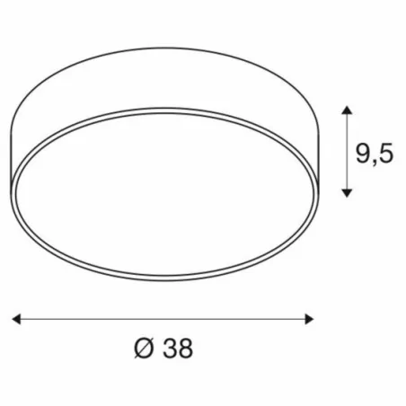 Plafony - lampa sufitowa ściemnialna medo led 40 3000k-4000k triac srebrno szara slv 