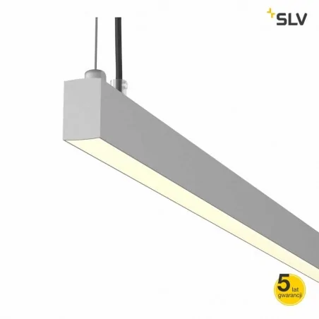 Lampy-sufitowe - lampa wisząca sufitowa prostokątna aluminium 32w 3000k 1,25m arosa 1001942 slv 