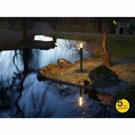 Lampy-ogrodowe-stojace - zewnętrzna lampa stojąca led antracyt ip44 3000k 50w pole parc led 1000762 slv 