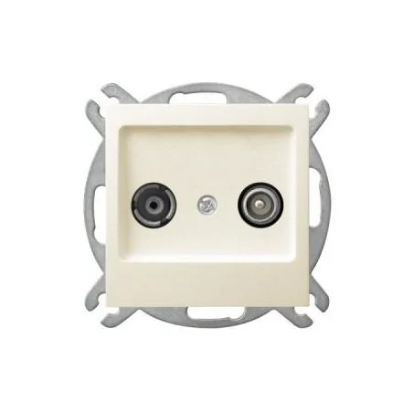 Gniazda-antenowe - gniazdo antenowe rtv ecru zakończeniowe zak-10 gpa-10gpz/m/27 as ospel 