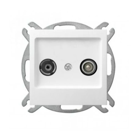 Gniazda-antenowe - białe gniazdo antenowe rtv zakończeniowe zak-10 gpa-10gpz/m/00 as ospel 