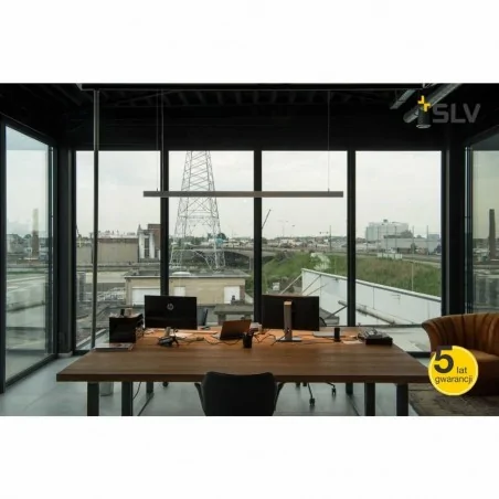 Lampy-sufitowe - wisząca lampa sufitowa 85w 2m 3000k 4200lm q-line 1000931 slv 