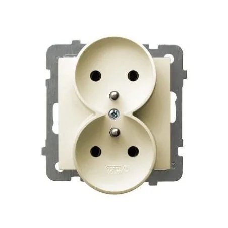 Gniazda-podwojne-podtynkowe - podwójne gniazdo z uziemieniem gp-2grz/m/27 as ospel 