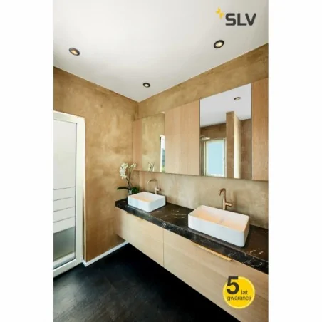 Oprawy-sufitowe - oprawa sufitowa wpuszczana darco led czarna 2700k slv 