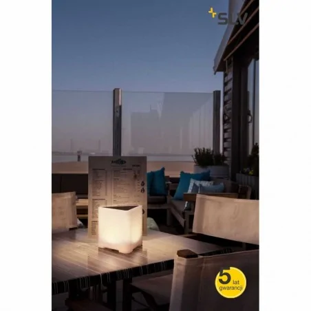 Lampki-biurkowe - przenośna lampa stołowa led biała 3000k 200lm 3,2w kenga 17 1000400 slv 