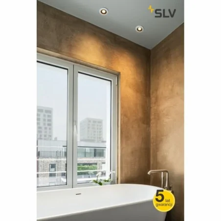 Oprawy-sufitowe - okrągła oprawa sufitowa wpuszczana biała darco gu10 slv 