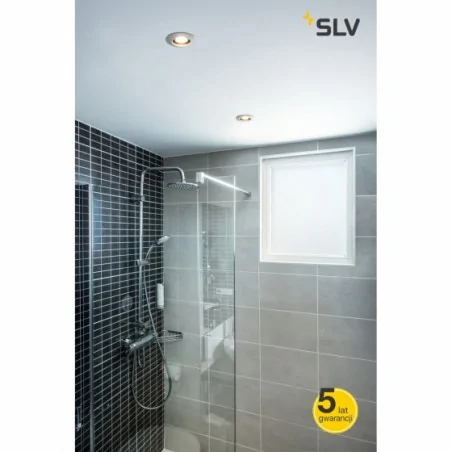 Oprawy-sufitowe - okrągła oprawa sufitowa wpuszczana biała darco gu10 slv 