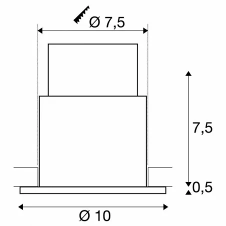 Oprawy-sufitowe - okrągła oprawa sufitowa wpuszczana biała darco gu10 slv 