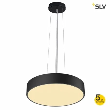 Plafony - plafon sufitowy i lampa wisząca w jednym ściemnialna czarna medo led 40 3000k-4000k triac d czarna slv 