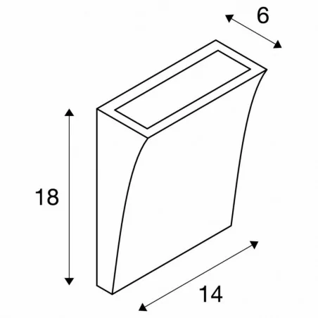 Kinkiety-ogrodowe - lampa ścienna led biała 10w 3000k ip44 910lm delwa wide led 1000340 slv 