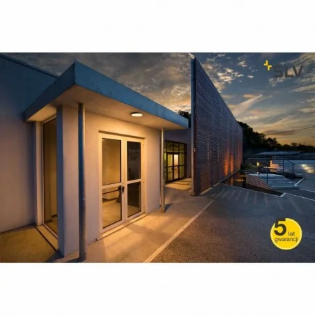 Plafony - okrągła plafoniera led antracytowa 22w 3000k ip44 1430lm ainos 229975 slv 