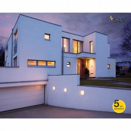 Plafony - lampa sufitowa led okrągła biała 22w 3000k 1430lm ip44 ainos 229971 slv 