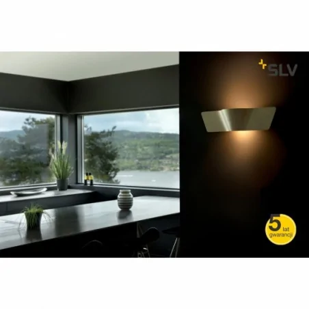 Kinkiety-do-salonu - dekoracyjny kinkiet wave 40 led mosiądz 2000k0k dim to warm slv 