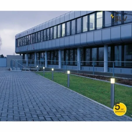 Lampy-ogrodowe-stojace - nowoczesny słupek ogrodowy rox acryl 90 led 3000k 800lm stal szlachetna slv 