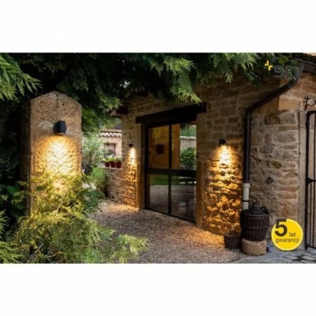 Kinkiety-ogrodowe - kinkiet zewnętrzny helia antracyt 8w led 3000k slv 