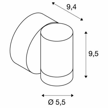 Kinkiety-ogrodowe - kinkiet zewnętrzny helia antracyt 8w led 3000k slv 