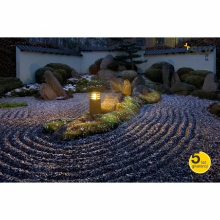 Slupki-ogrodowe - słupek do ogrodu ze stali korten rdzawyy square 40 e27 max 11w ip55 slv 