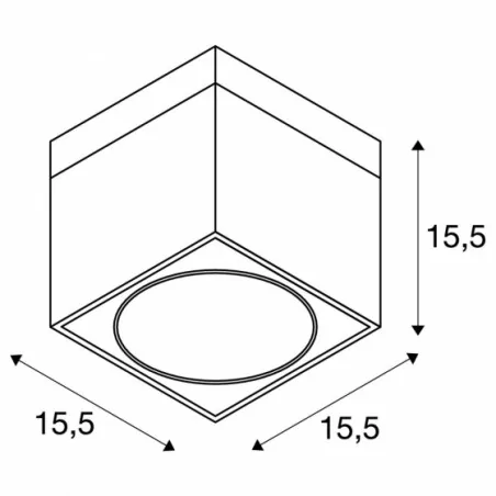 Oprawy-sufitowe - nowoczesna oprawa sufitowa czarna stalowa kostka kardamod surface square es111single gu10 max 75w slv 
