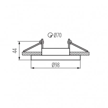 Oprawy-sufitowe - punktowa oprawa sufitowa gu10 elnis s w kanlux 