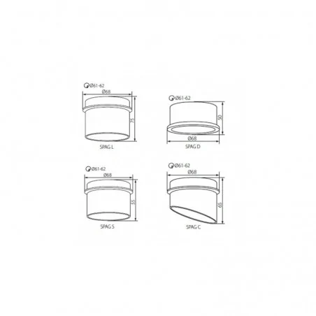 Oprawy-sufitowe - oświetlenie sufitowe led gu10/mr16 spag d w/g kanlux 