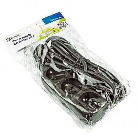 Przedluzacze-elektryczne - przedłużacz 3 gniazda 5m czarny pc0315 emos - 1902230500 