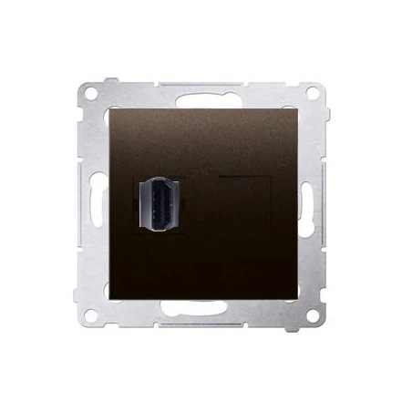 Gniazda-hdmi - gniazdo hdmi pojedyncze brąz mat dghdmi.01/46 simon 54 kontakt-simon 