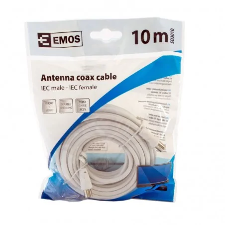 Kable-antenowe - przewód abonencki ekranowany prosty 10m sd3010 emos - 2334130100 