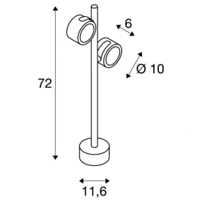 Lampy-ogrodowe-stojace - dekoracyjna lampa ogrodowa sitra 360 sl antracyt gx53 max.2x 9w ip44 slv 