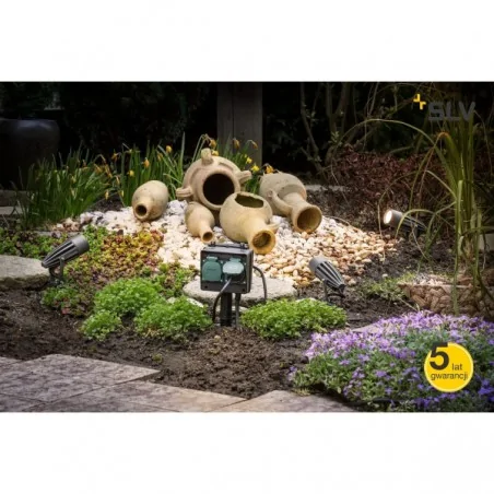 Lampy-ogrodowe-stojace - lampa ogrodowa wbijana antracyt syna led 230v 3000k slv 