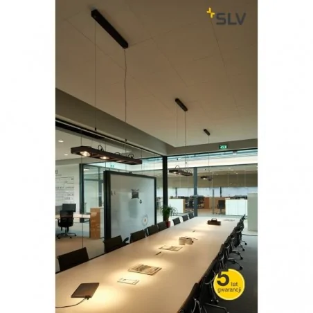 Lampy-sufitowe - wisząca lampa z poczwórnym źródłem światła czarna lynah led 3000k slv 