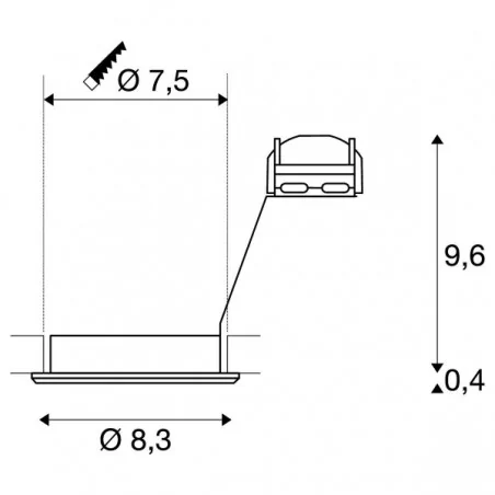 Oprawy-sufitowe - punktowa oprawa sufitowa do wbudowania ruchoma pika qpar51 mosiądz max 50w slv 