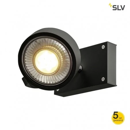 Kinkiety-do-salonu - oprawa ścienno-sufitowa czarna kalu 1 qpar111 max. 75w slv 